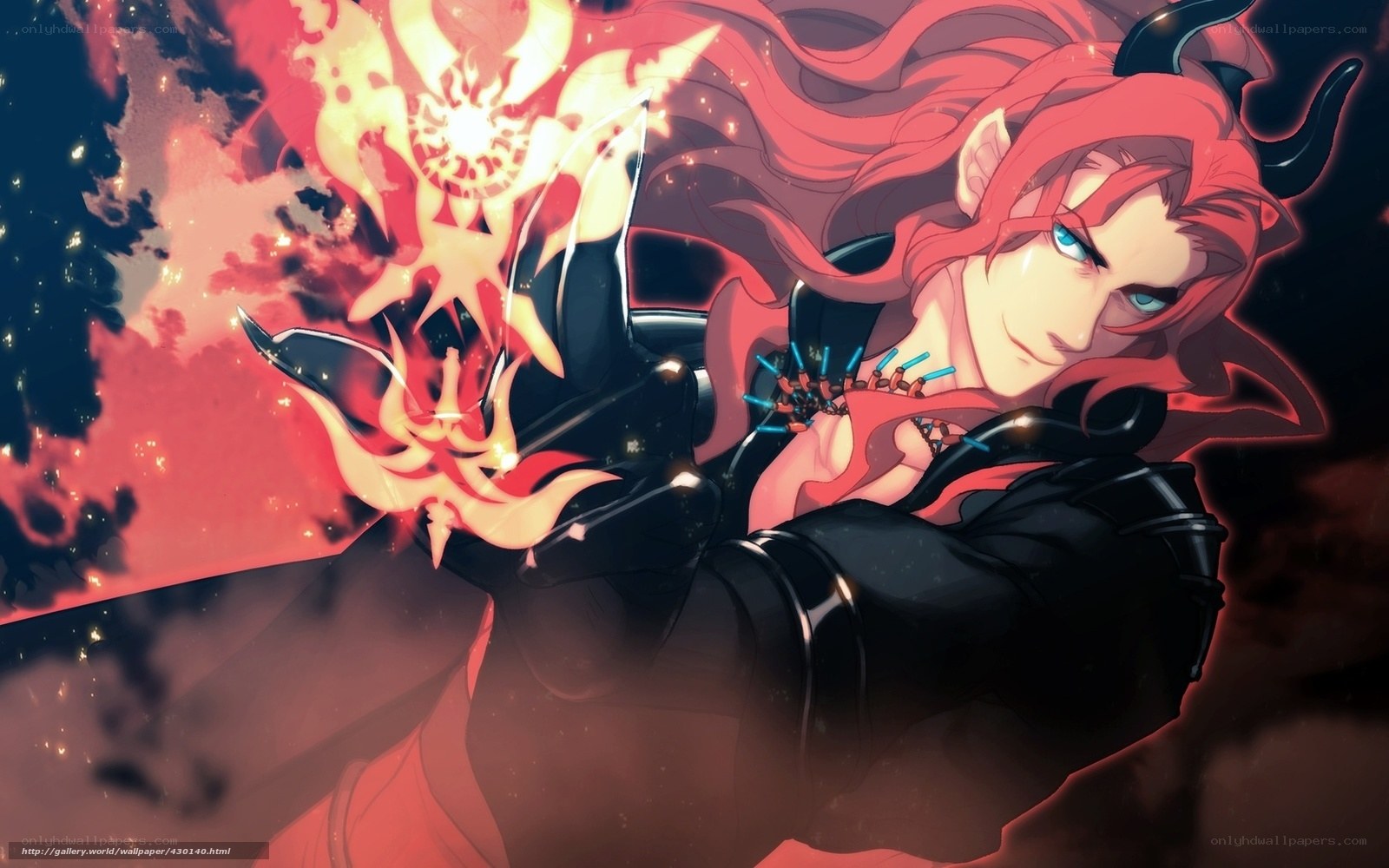 red-haired warrior with fire magic