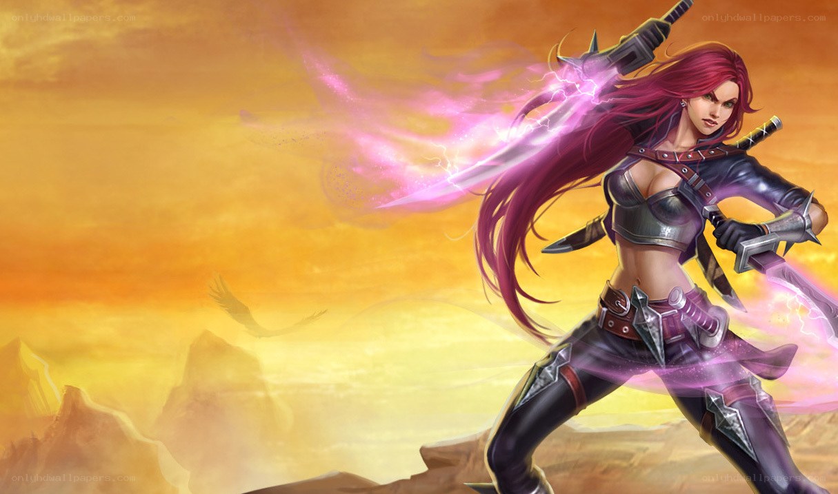 Red-haired warrior with glowing sword