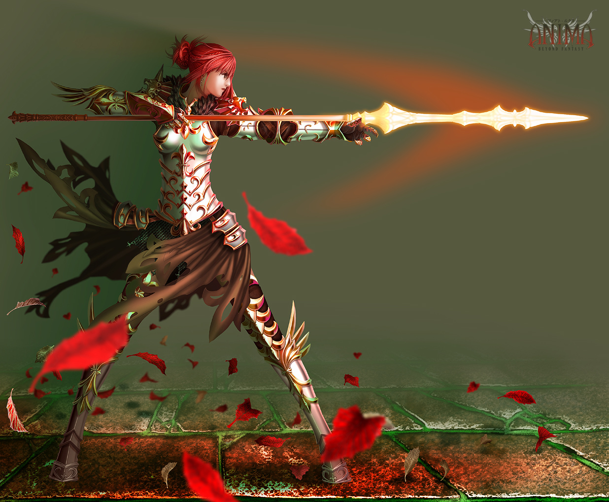 Red-haired warrior with spear