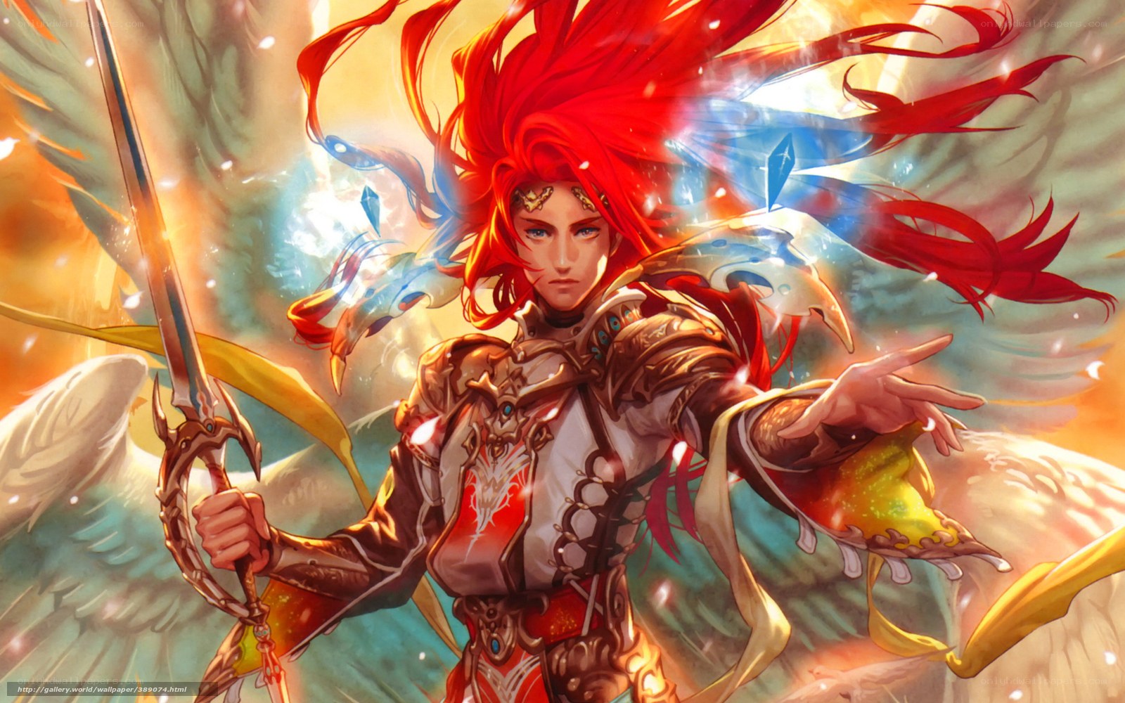 Red-haired warrior with sword