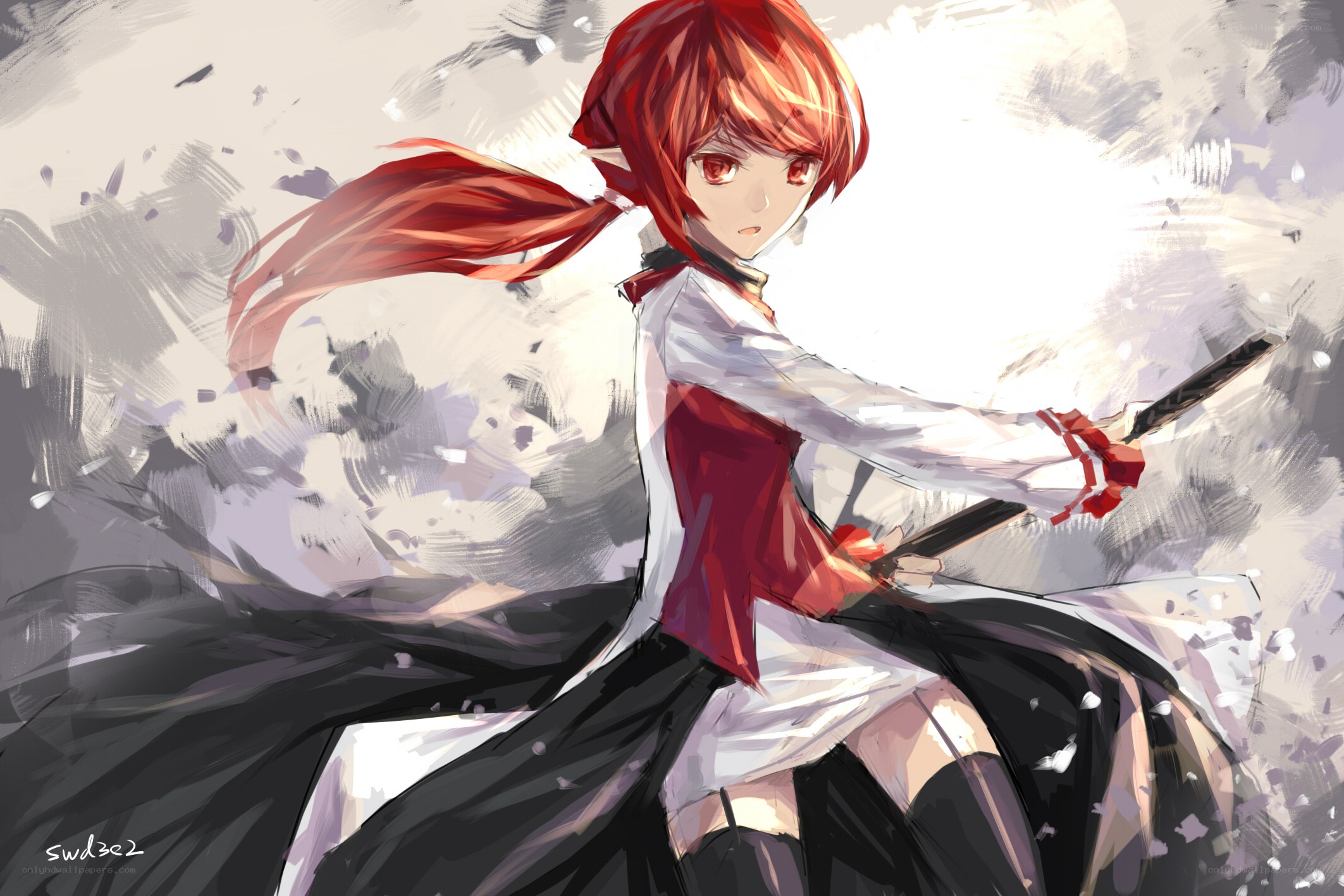 Red-haired warrior with sword