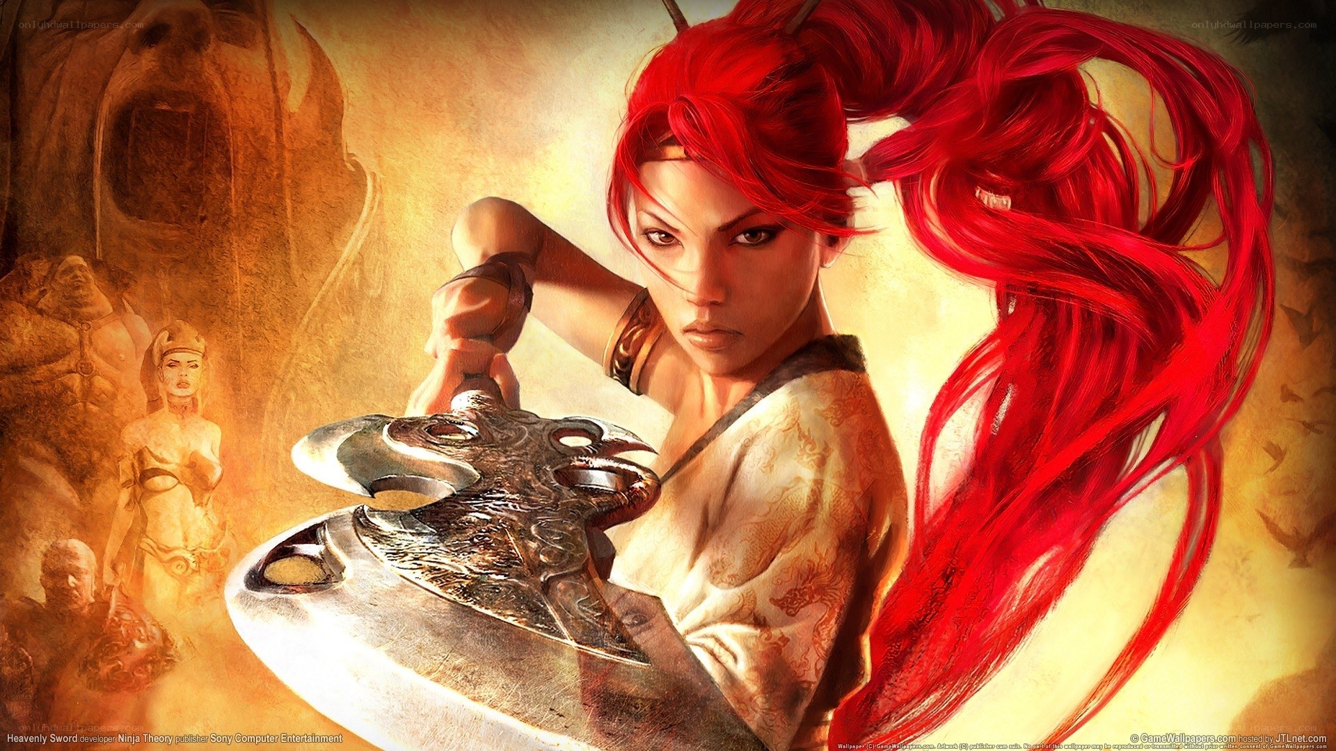 Red-haired warrior with sword