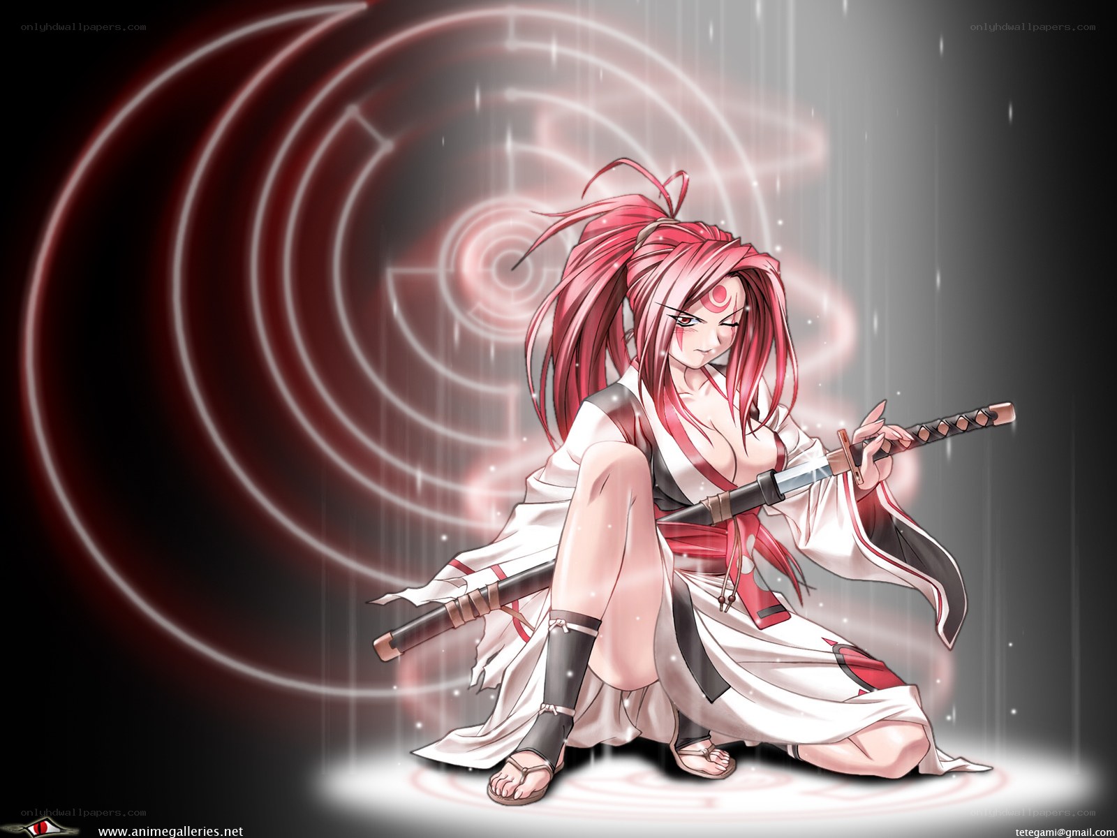 Red-haired warrior with sword