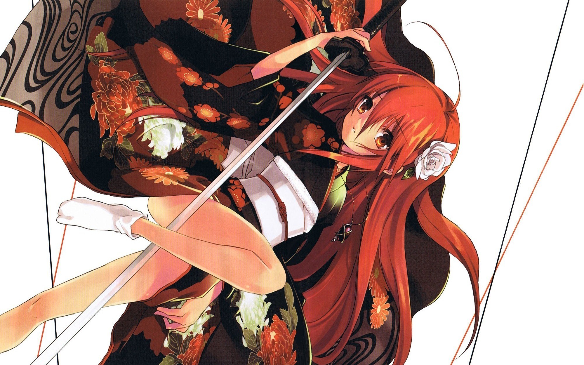 Red-haired warrior with sword