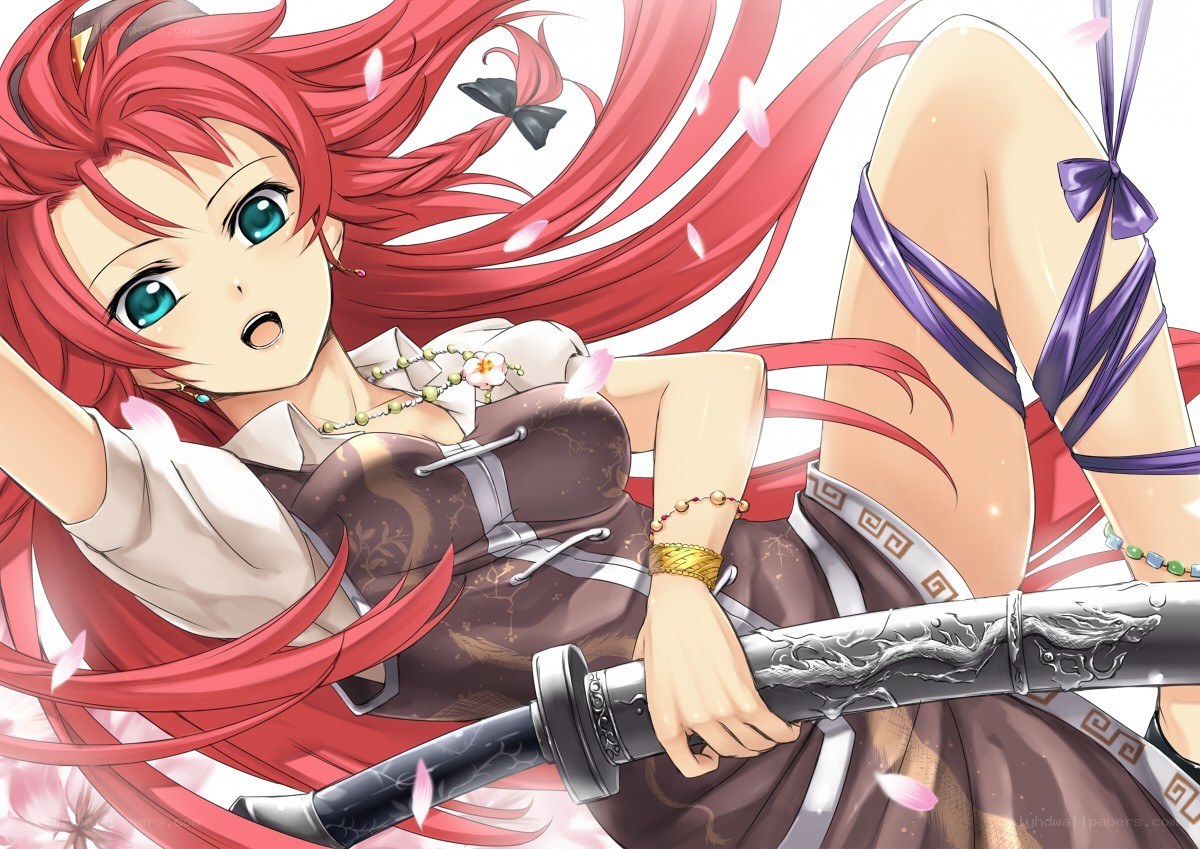 Red-haired warrior with sword
