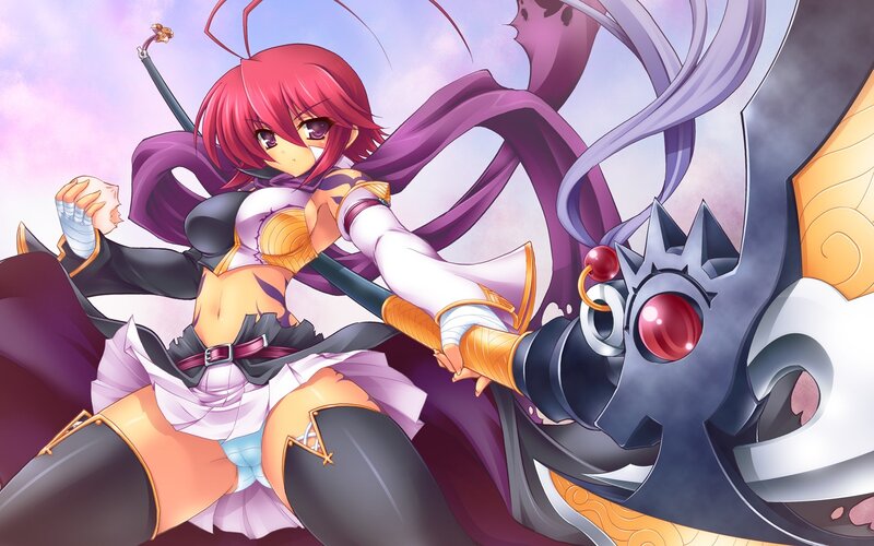 red-haired warrior with sword
