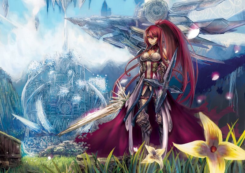 Red-haired warrior with sword