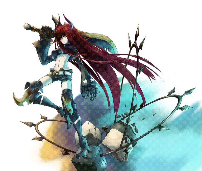 Red-haired Warrior with Sword — Red, Dramatic, Anime, Armor, Long Hair