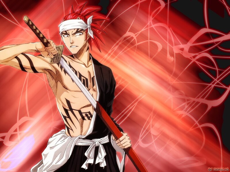 Red-haired Warrior with Sword — Red, Dramatic, Anime, Headband