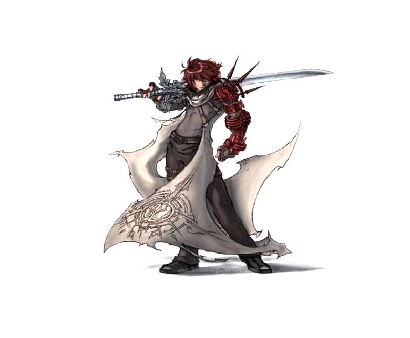 Red-haired Warrior with Sword — Red