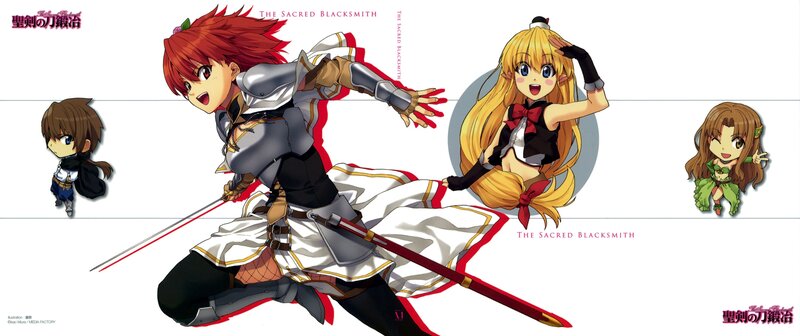Red-haired Warrior with Sword — White, Action