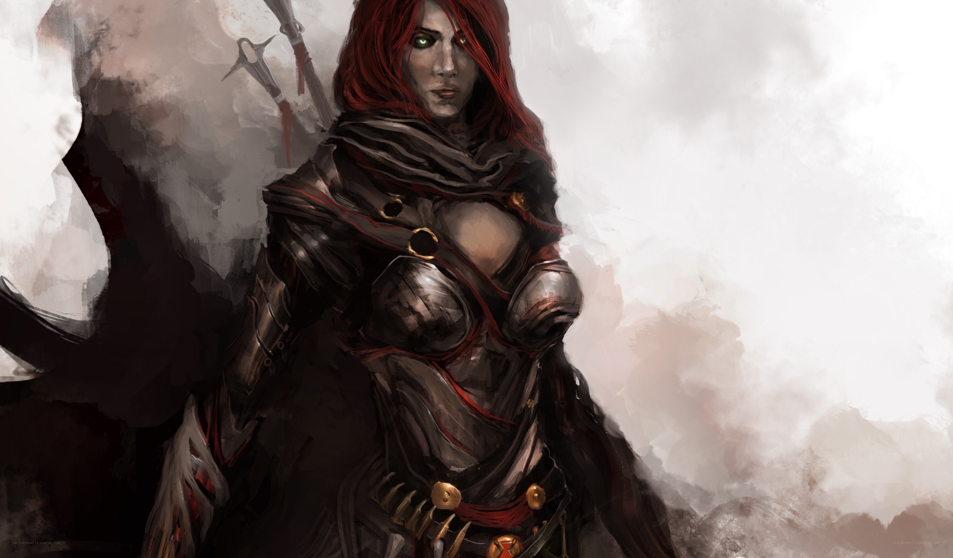 red-haired warrior woman