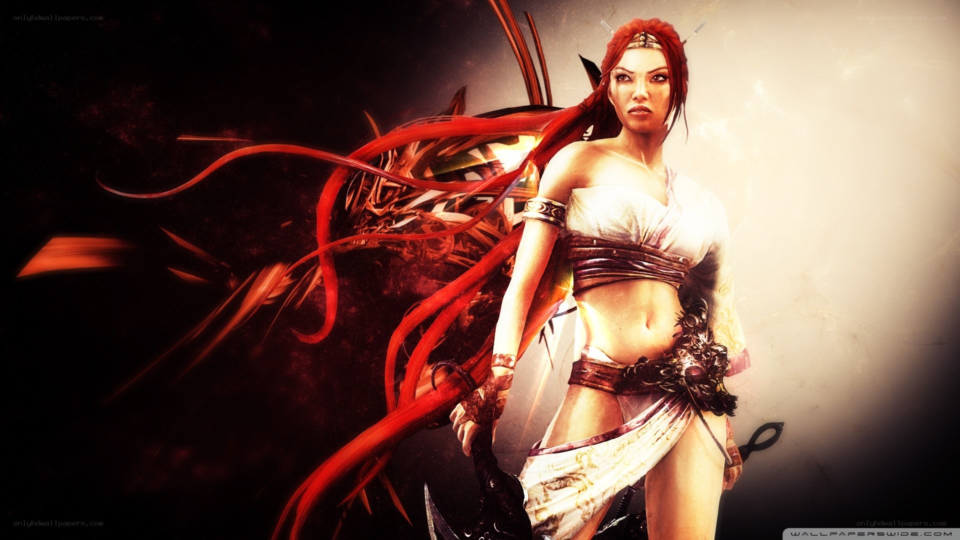 red-haired warrior woman
