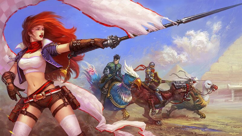 Red-haired Warrior Woman — Blue