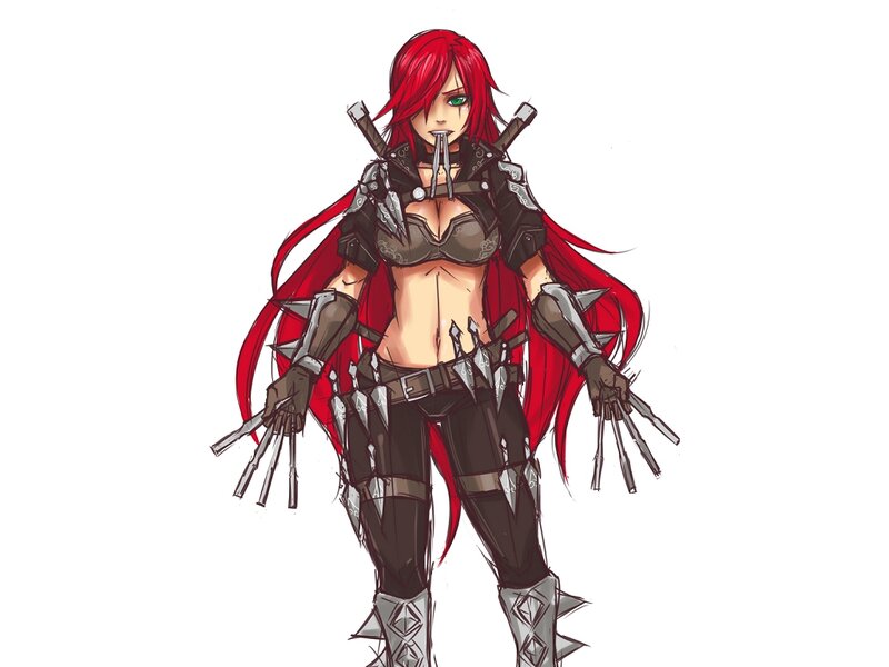 Red-haired Warrior Woman — Red, Aggressive