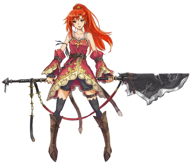 Red-haired Warrior Woman — Red, Confident