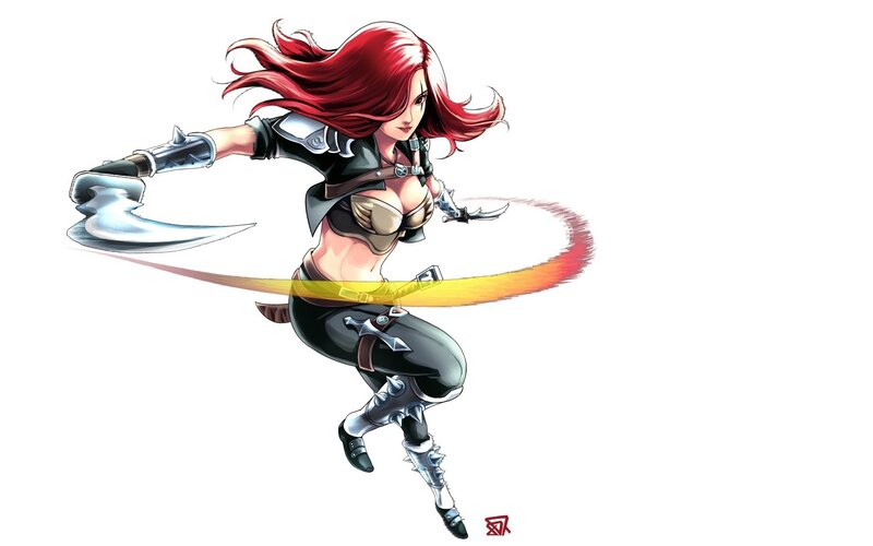 Red-haired Warrior Woman — Red, Dynamic, Manga
