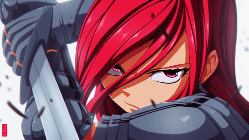 Red-haired Warrior Woman — Red, Intense
