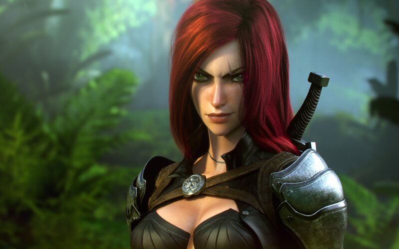 Red-haired Warrior Woman — Red, Serious, 3d Render, Sword