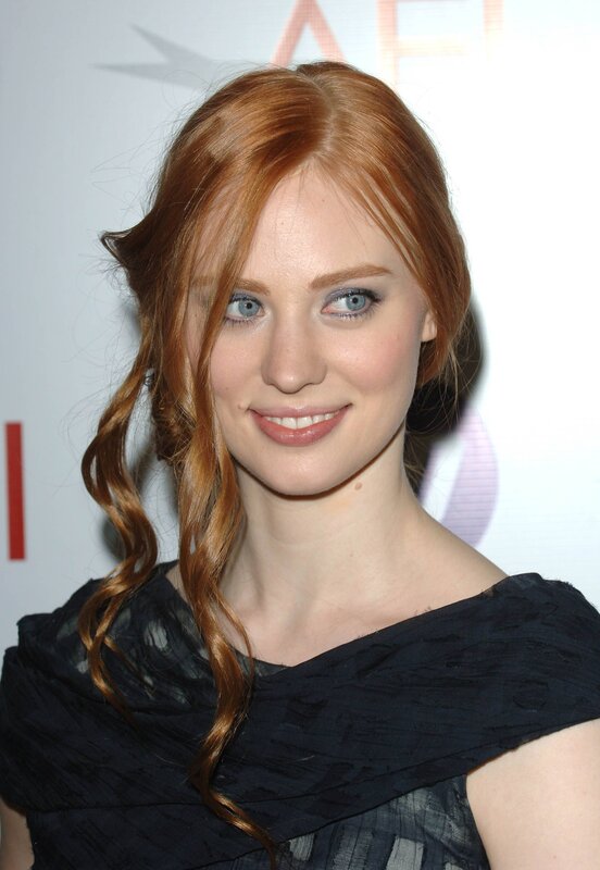 red-haired woman at event