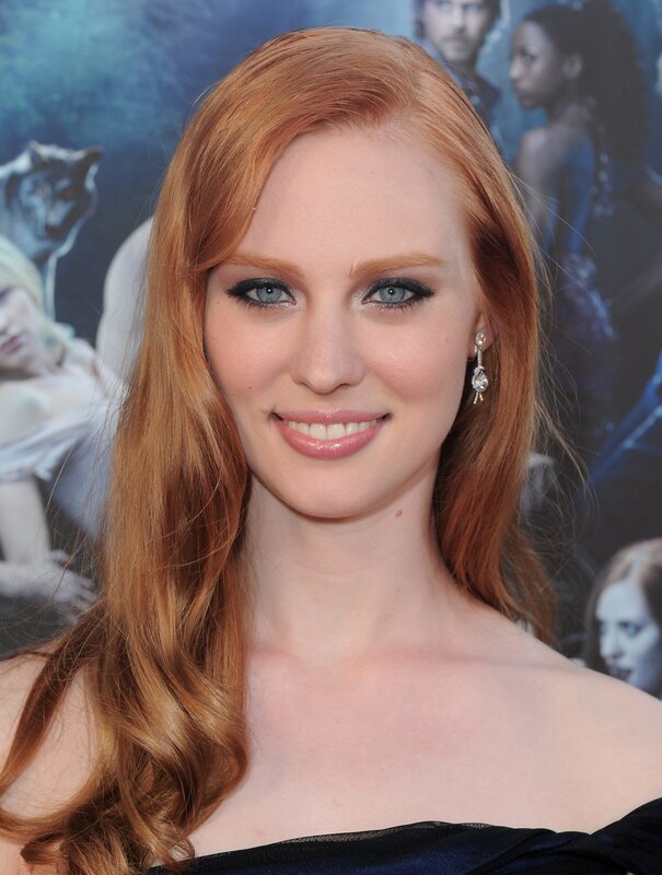 red-haired woman at event