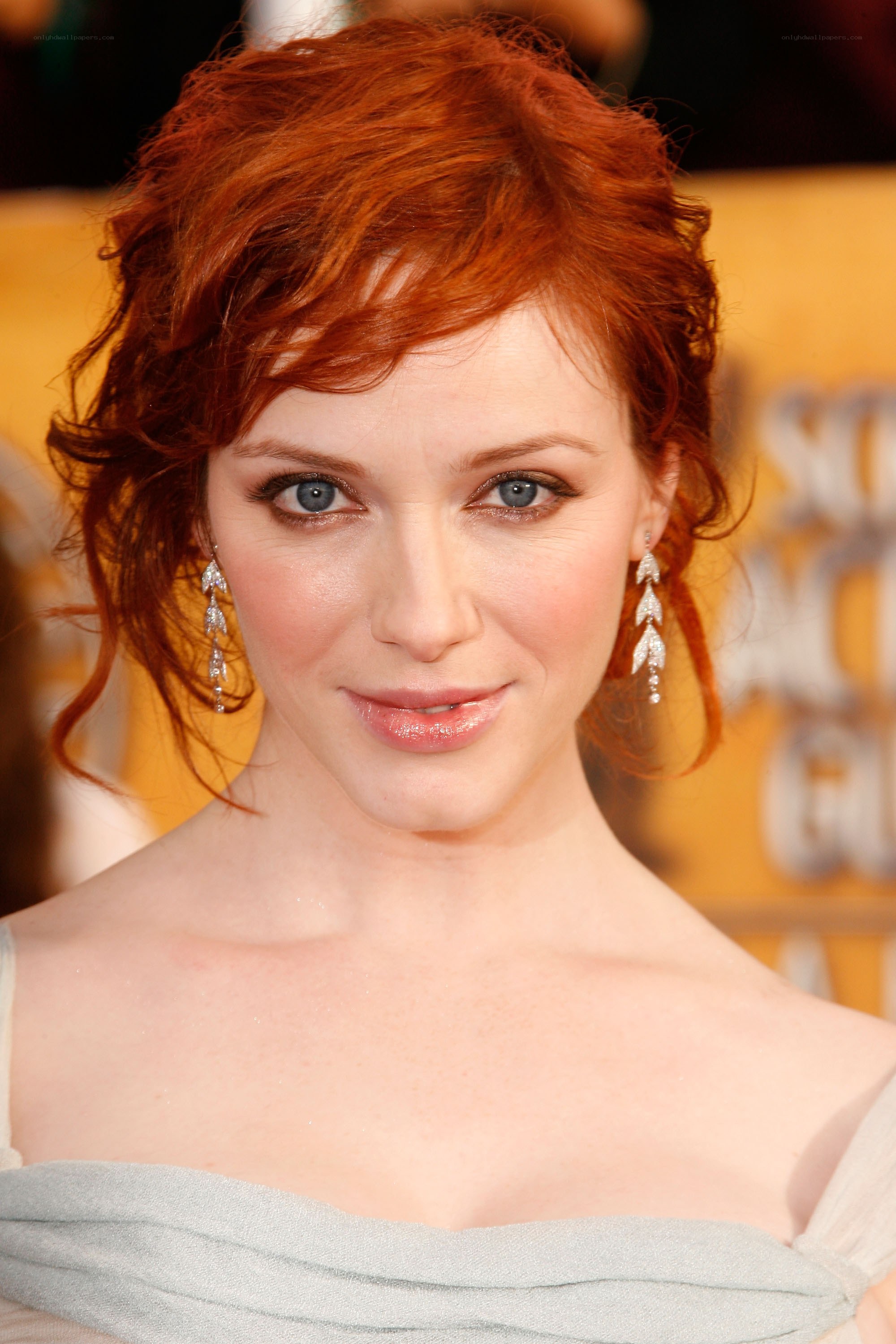 red-haired woman at event