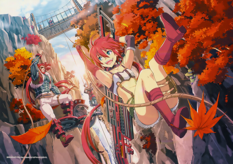 Red-haired Woman Climbing