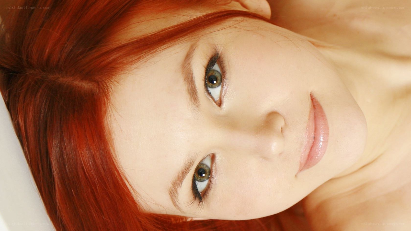 red-haired woman close-up