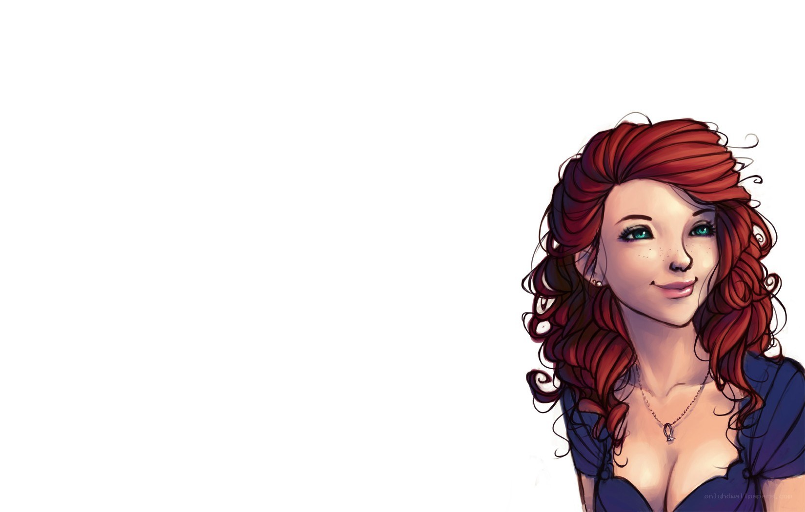 red-haired woman illustration