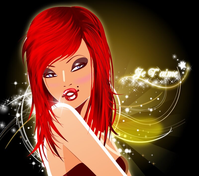 Red-haired Woman Illustration — Red
