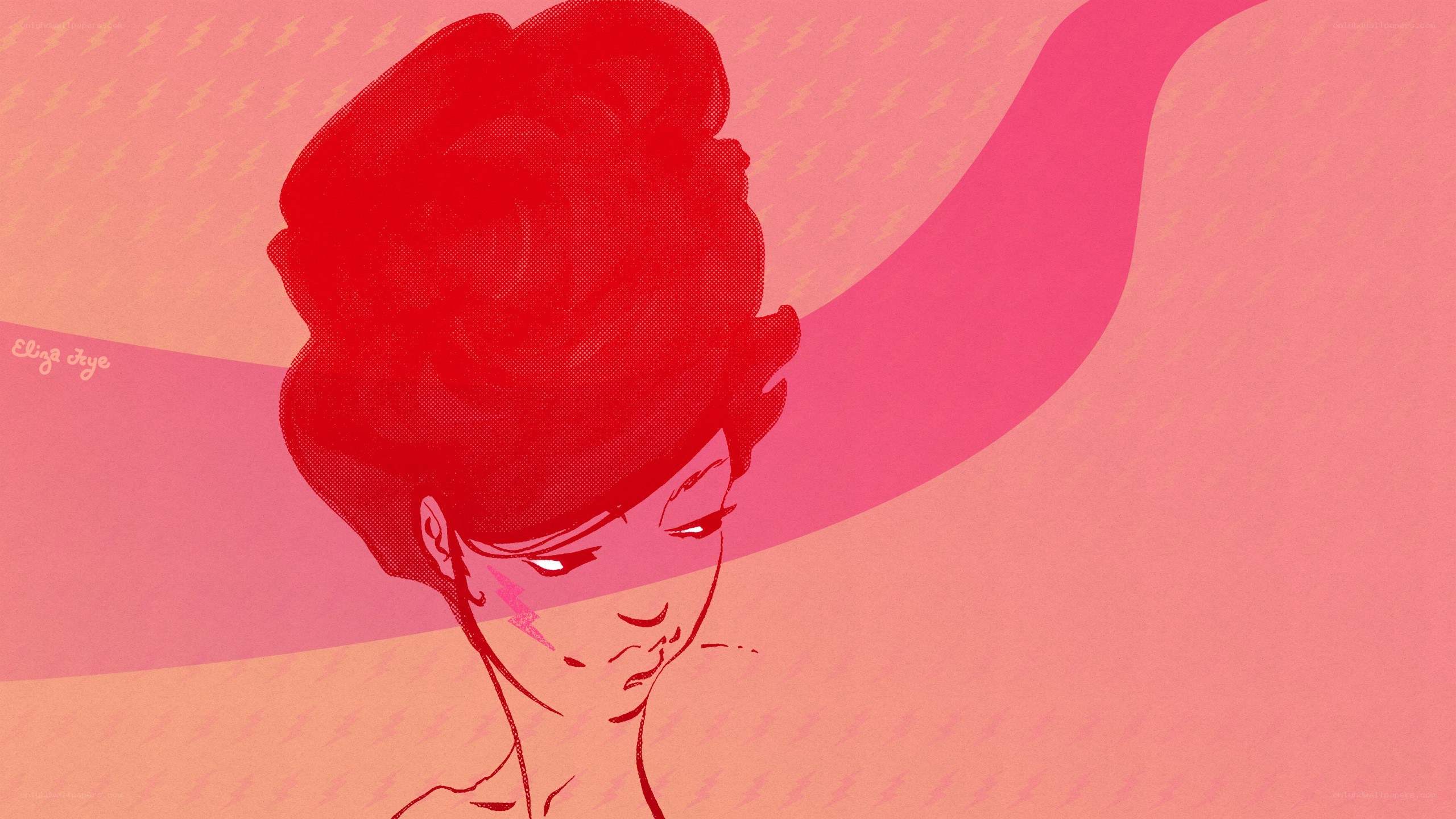 red-haired woman illustration