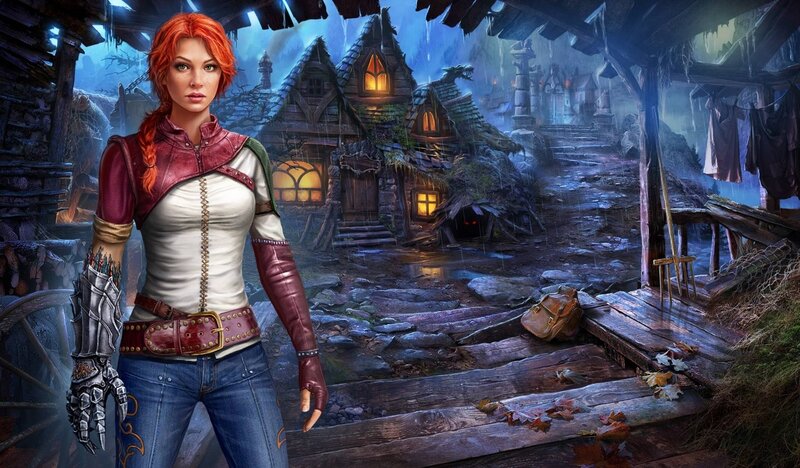 Red-haired Woman in Armor — Blue, Dramatic