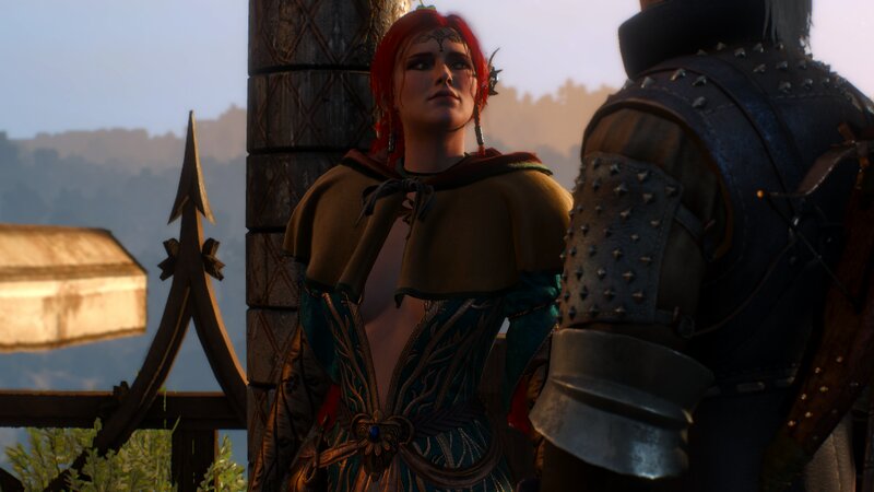 Red-haired Woman in Armor — Brown, Dramatic, Sunset