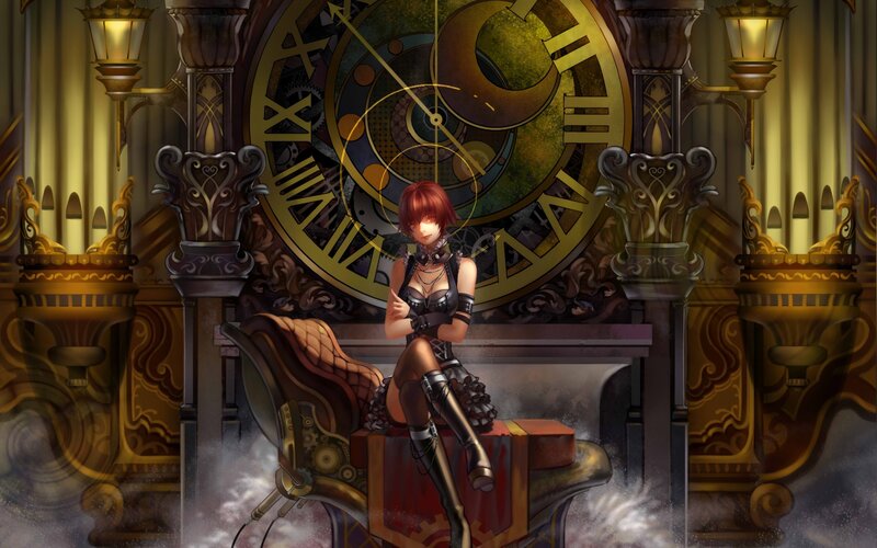 Red-haired Woman in Armor — Gold