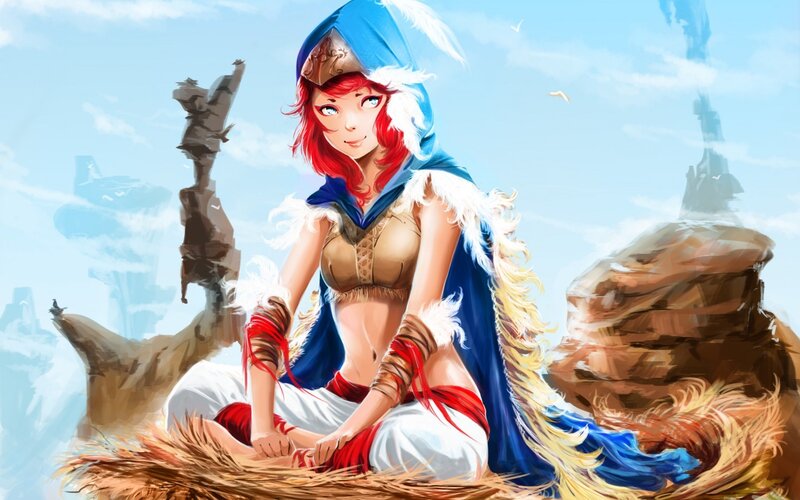 Red-haired Woman in Cloak