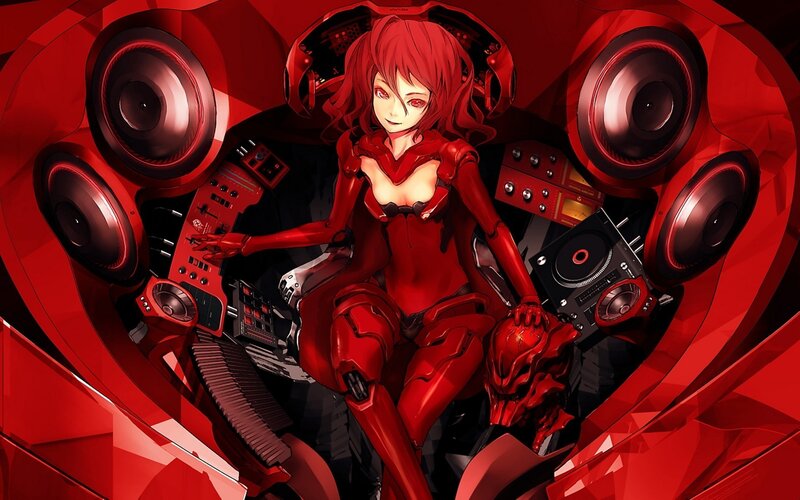 Red-haired Woman in Cockpit — Red