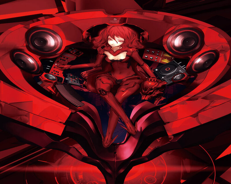 Red-haired Woman in Cockpit