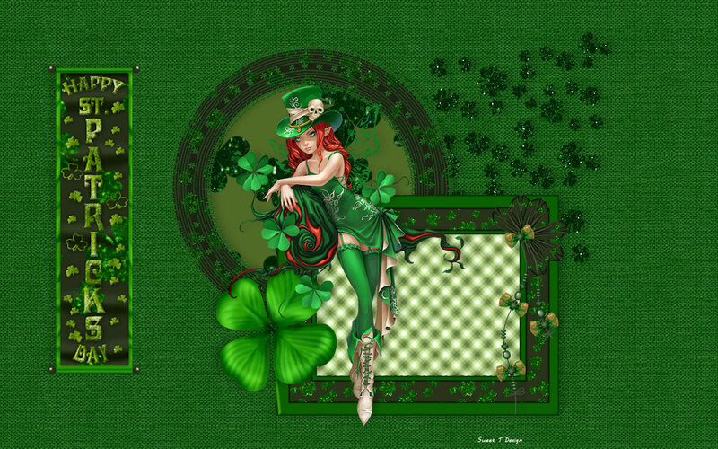 Red-haired Woman in Green