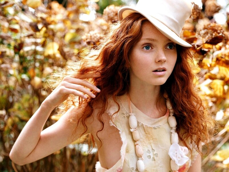 Red-haired Woman in Hat — Red