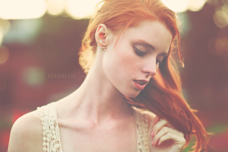 Red-haired Woman in Lace — Red