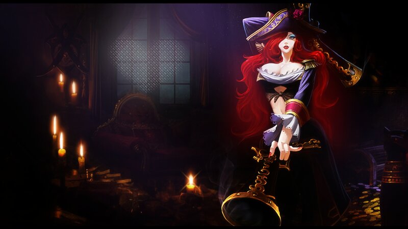 Red-haired Woman in Pirate Hat