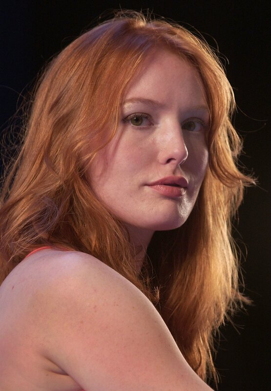 red-haired woman in portrait