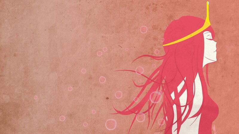 Red-haired Woman in Profile — Pink