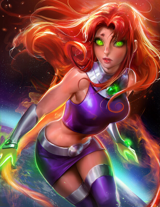Red-haired Woman in Purple Suit — Dramatic