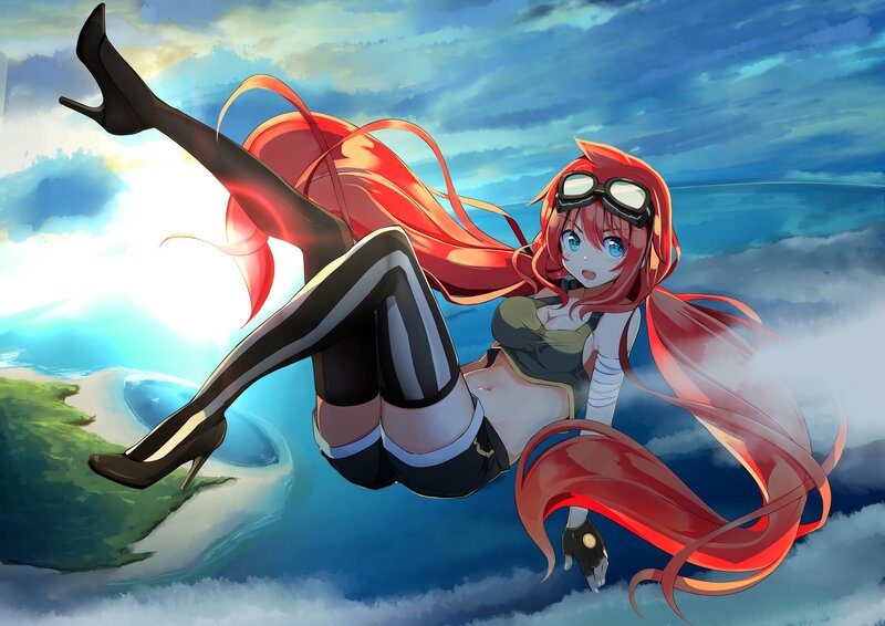 Red-haired Woman in Sky