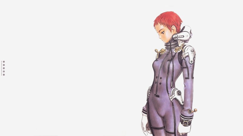 Red-haired Woman in Suit — Purple