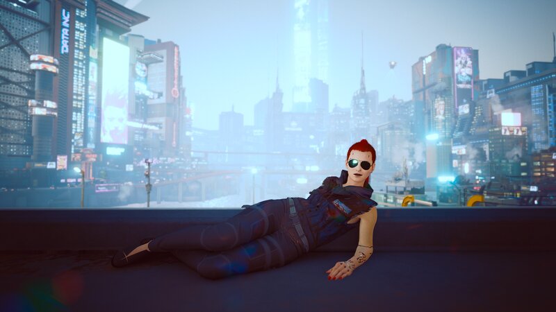 Red-haired Woman in Sunglasses