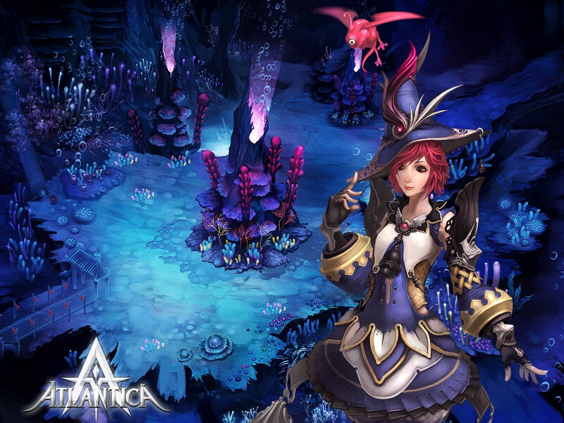 Red-haired Woman in Underwater Cave