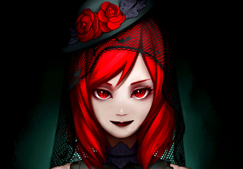 Red-haired Woman in Veil