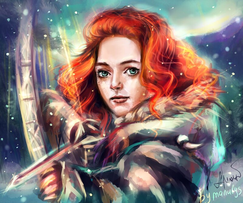 Red-haired Woman in Winter — Red